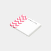 Roze Chevron Aangepaste Post Post-it® Notes (Schuin)