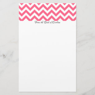 Roze Chevron Aangepaste Stationery Briefpapier