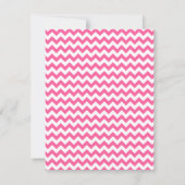 Roze Chevron Anker Monogram Stationery Uitnodigen Notitiekaartje (Achterkant)