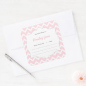 Roze Chevron Boek baby shower Bookplate label (Envelop)
