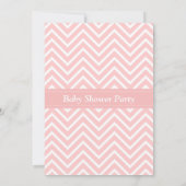Roze Chevron Book Thleed Owl Baby shower Party Kaart (Achterkant)