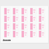 Roze Chevron Border Hartelijk dank Stickers (Vel)