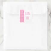 Roze Chevron Border Hartelijk dank Stickers (Tas)