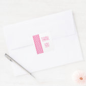 Roze Chevron Border Hartelijk dank Stickers (Envelop)