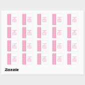 Roze Chevron Border sparen de Stickers van de Datu (Vel)