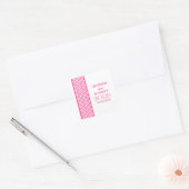 Roze Chevron Border sparen de Stickers van de Datu (Envelop)