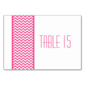 Roze Chevron Border Table Kaart (Voorkant)