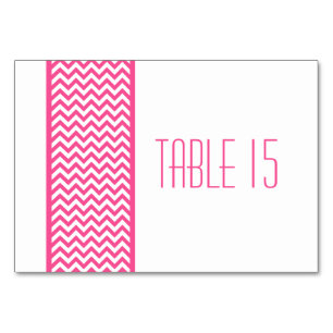 Roze Chevron Border Table Kaart