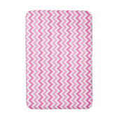 Roze Chevron Borstkanker Bewustzijnspatroon Badmat (Voorkant Verticaal)