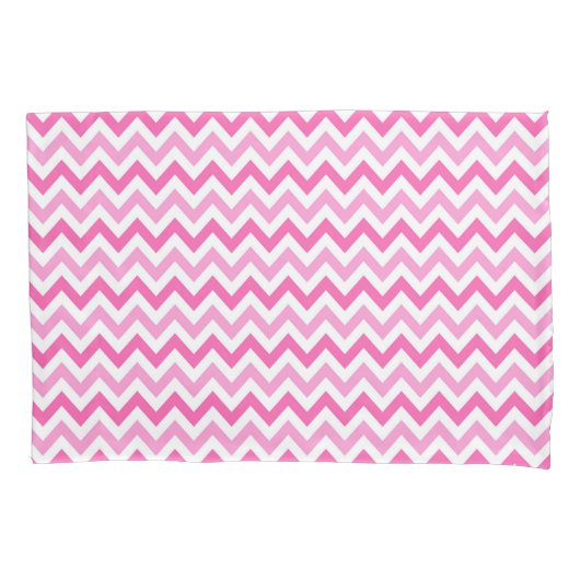 Roze Chevron Borstkanker Bewustzijnspatroon Kussensloop (Voorkant)