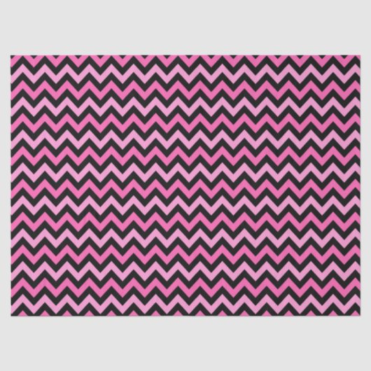 Roze Chevron Borstkanker Bewustzijnspatroon Tissuepapier (Voorkant)