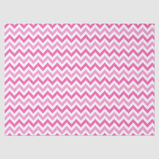 Roze Chevron Borstkanker Bewustzijnspatroon Tissuepapier (Voorkant)