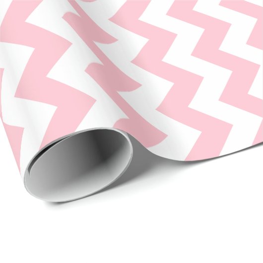 Roze Chevron Cadeaupapier (Rol Hoek)
