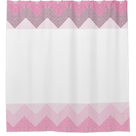 Roze Chevron Douchegordijn (Voorkant)