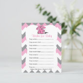 Roze Chevron Elephant Baby Girl Shower (Staand voorkant)