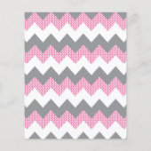 Roze Chevron Elephant Baby Girl Shower (Achterkant)