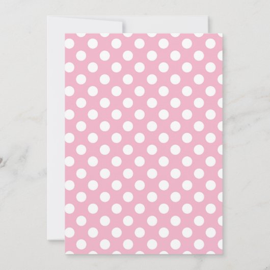 Roze Chevron en Polka Dot Baby shower Bingo Kaart (Achterkant)