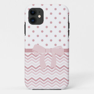 Roze Chevron en Stippen Case-Mate iPhone Case
