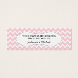 Roze Chevron Favor Tag / baby shower / bruiloft Mini Visitekaartjes