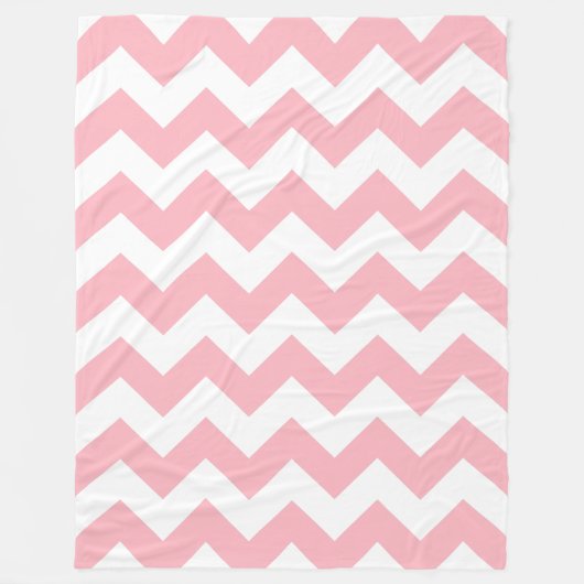 Roze Chevron Fleece Deken (Voorkant)