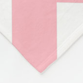 Roze Chevron Fleece Deken (Hoek)