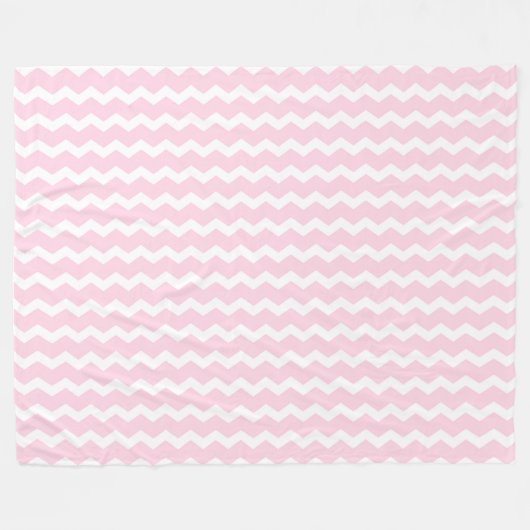 Roze Chevron Fleece Deken (Voorkant (Horizontaal))