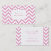 Roze Chevron - Gepersonaliseerde contactpersoon / Visitekaartje (Voorkant / Achterkant)