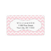 Roze Chevron gepersonaliseerde partij gunst labels (Voorkant)