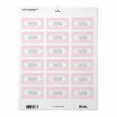 Roze Chevron gepersonaliseerde partij gunst labels (Full Sheet)