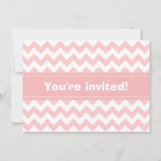 Roze Chevron Girl Birthday, Speech Bubble, Turns 2 Kaart (Achterkant)