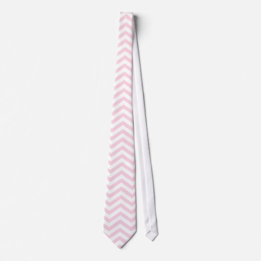 Roze Chevron Girly Patroon Stropdas (Voorkant)