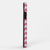 Roze Chevron Glitter iPhone Hoesje (Achterkant/rechts)