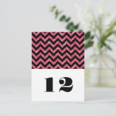 Roze Chevron Glitter Table Briefkaart (Staand voorkant)