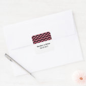 Roze Chevron Glitter Wedding Stickers (Envelop)