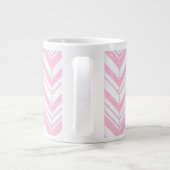 Roze Chevron Grote Koffiekop (Achterkant)