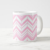 Roze Chevron Grote Koffiekop (Voorkant rechts)