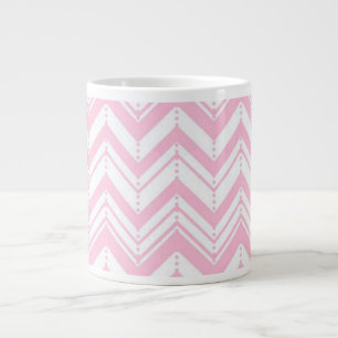 Roze Chevron Grote Koffiekop