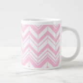 Roze Chevron Grote Koffiekop (Rechts)