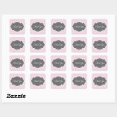 Roze Chevron Hartelijk dank Sticker (Vel)