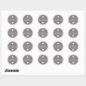 Roze Chevron High Tea Bruidsfeest Sticker (Vel)