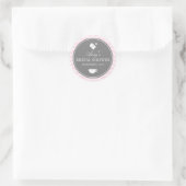 Roze Chevron High Tea Bruidsfeest Sticker (Tas)