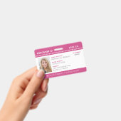 Roze Chevron Homeschool Educator ID Badge (Handheld)