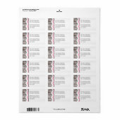 Roze Chevron & Hood Rustige Adresetiketten Etiket (Full Sheet)