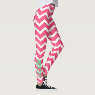 Roze Chevron leggings