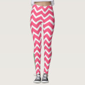 Roze Chevron leggings (Voorkant)