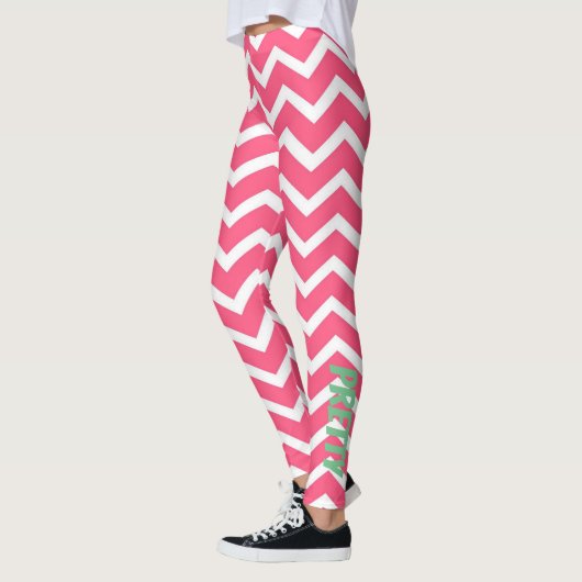 Roze Chevron leggings (Links)
