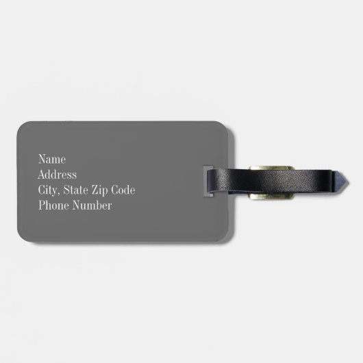 Roze Chevron met Turquoise Monogram Bagagelabel (Achterkant horizontaal)