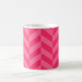 Roze Chevron Moderne Thee & Koffiemok (Center)