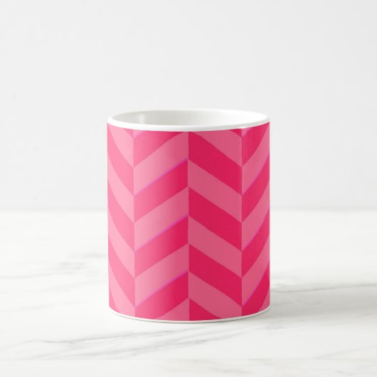 Roze Chevron Moderne Thee & Koffiemok (Center)