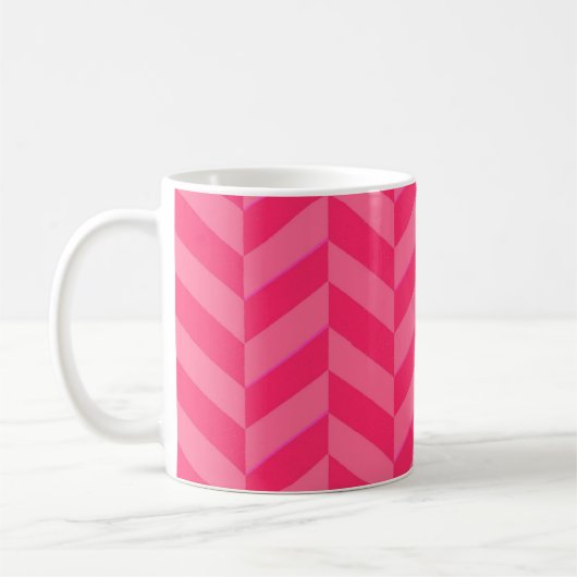 Roze Chevron Moderne Thee & Koffiemok